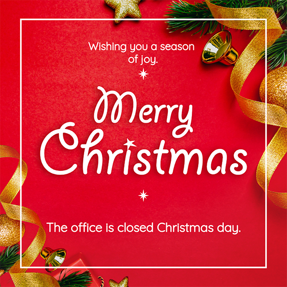 Christmas Day - Closed