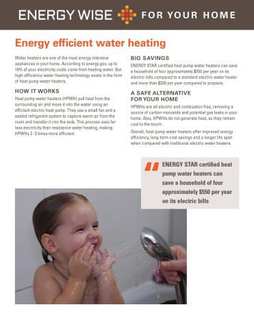 Energy Efficient Water Heating