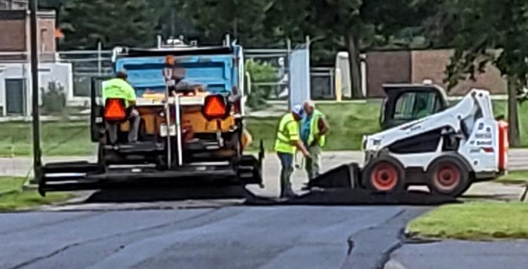 M&W Blacktopping of Faribault completed paving of the Steele-Waseca Cooperative Electric member parking lot Thursday afternoon, July 18.